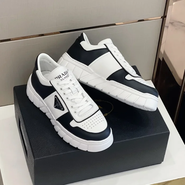 PR@DA@ LEATHER SNEAKERS   PRD032