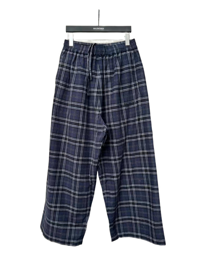 1:1 quality version plaid wide-leg pants 28456019