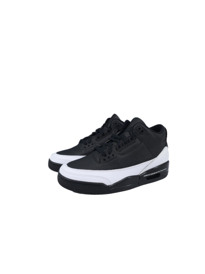 [plus-size shoes] Jordan 3 Retro Black White Leather Basketball Shoes 29043154