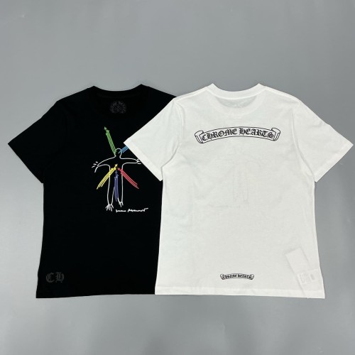 1:1 quality version Cartoon Graffiti Firework Figure Cotton Limited T-Shirt 2 colors 29093504