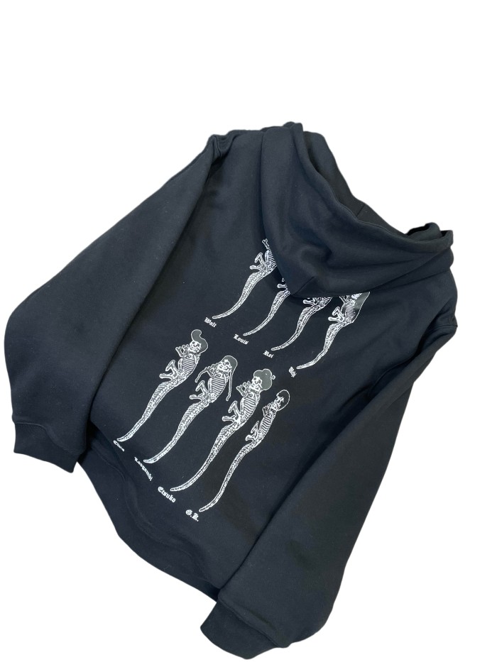 1:1 quality version Cotton Printed & Embroidered Drawstring Zip-Up Hoodie 28938095