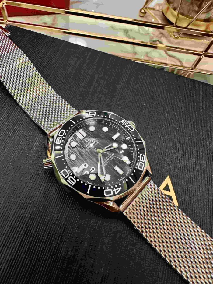 Seamaster Series Dark Blue Large Wave Dial Mechanical Movement Watch【Dial diameter：40mm】28841675