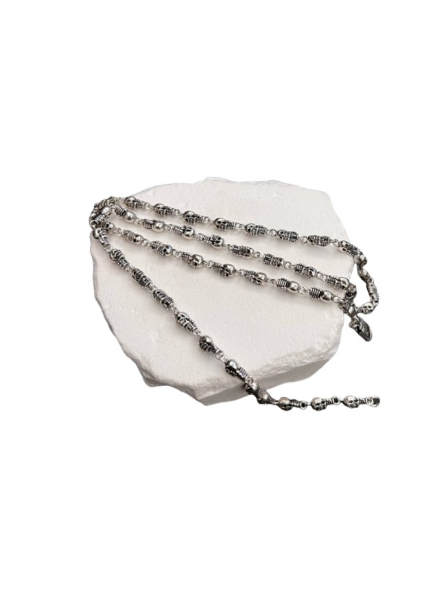 28203296 Heart Skull Pendant Necklace
