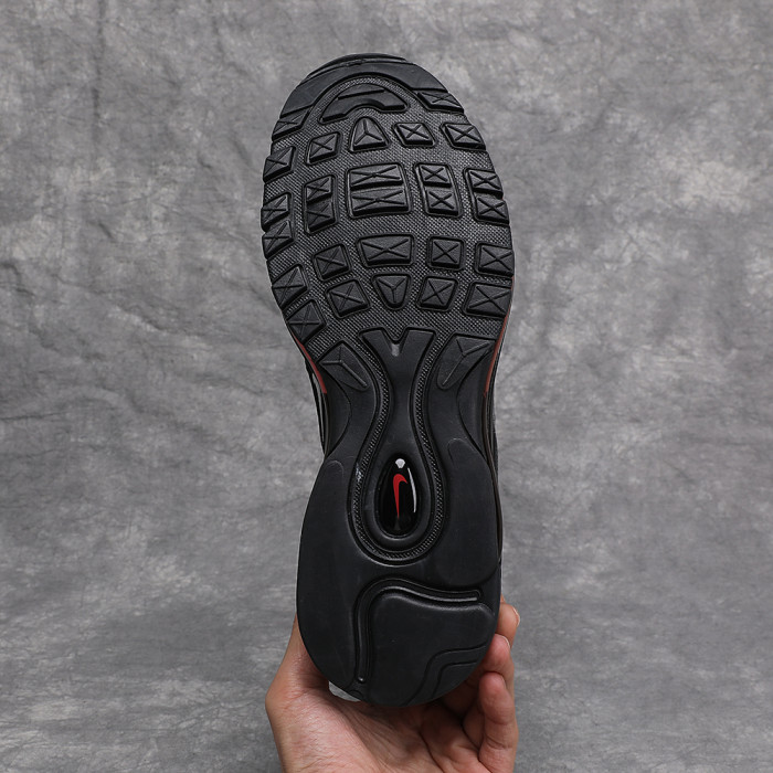 Air Max 97  Black Red  LUKE 10:18  Print Full-Length Air Cushion Sneakers 29063959