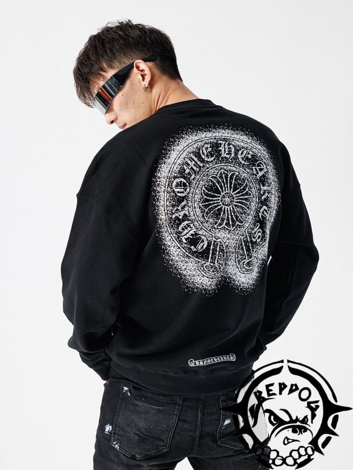 Big Horseshoe Print Crew Neck Sweatshirt 2 colors