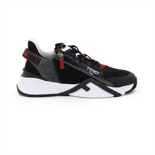FEND1 CHUNKY LACE-UP TRAINERS BLACK FD19