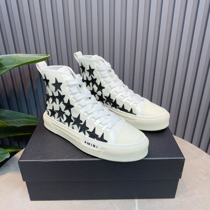 1:1 quality version Leather Star Embroidered High-Top Shoes 2 colors 28764674