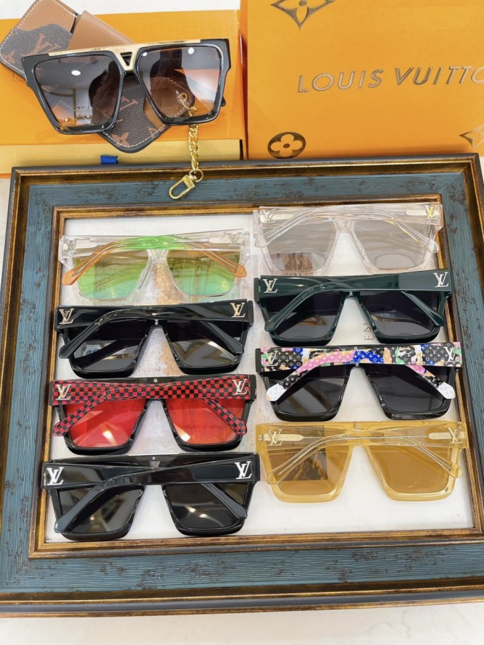 1:1 quality version Metal Flat Top Square Frame Glasses 9 colors