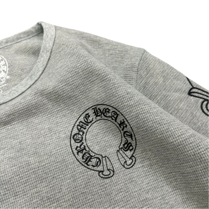 1:1 quality version 27879886 Waffle Fabric Printed Long Sleeve T-Shirt 3 colors