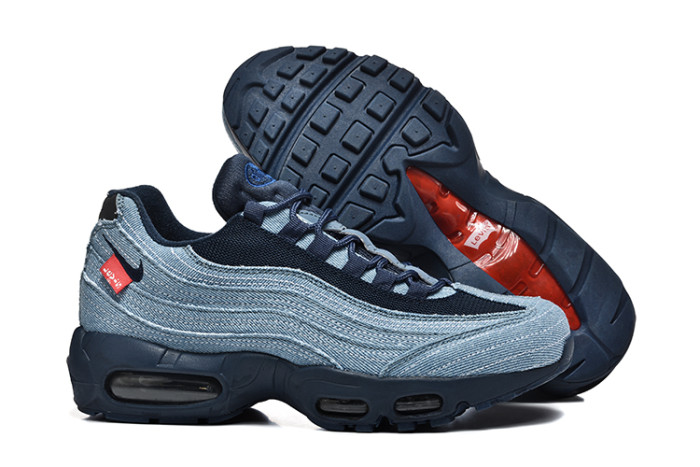 [plus-size shoes]Air Max 95 Denim Blue  Air Cushion Running Shoes 29045495