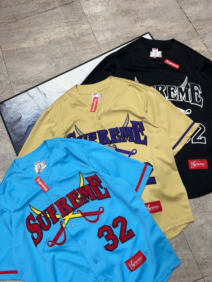 Patch Logo Letter Button Baseball Cardigan Jersey Tee 3 colors 29045887