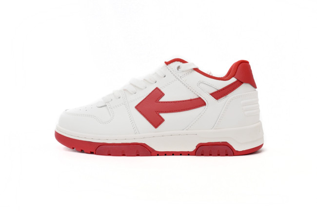 OW Out Of Office OOO Low Tops White Red OMIA189F22LEA0010125