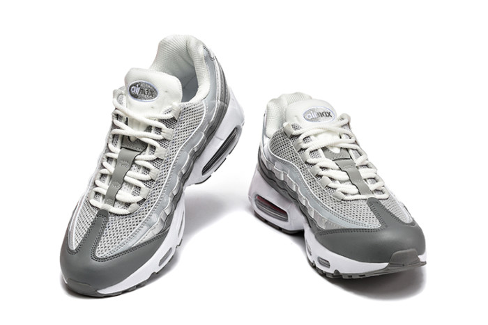 [plus-size shoes]Air Max 95  Silver Grey Retro Sneakers Running Shoes 29038279