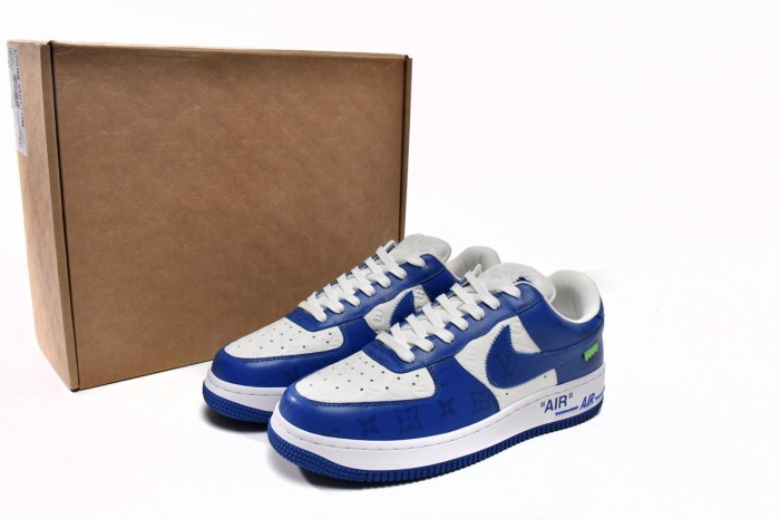 L  x N  Air Force 1 Low By Virgil Abloh White Royal