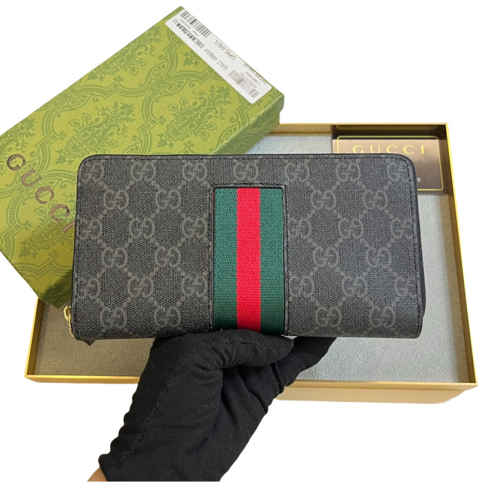 28181597 Brand Woven Ribbon Stripe Wallet