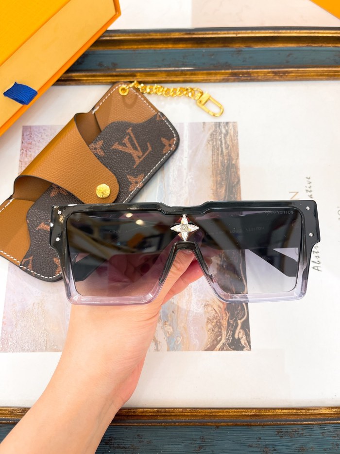 1:1 quality version Diamonds Large Square Frame Sun Protection Glasses 7 colors