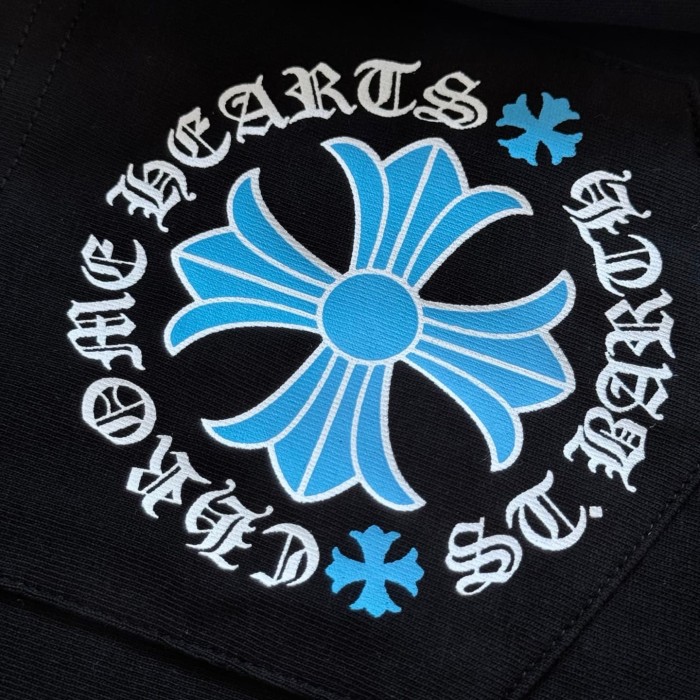 1:1 quality versionST. Barth Limited Edition Back Print Blue Cross Flower Long-Sleeve T-Shirt 28755529