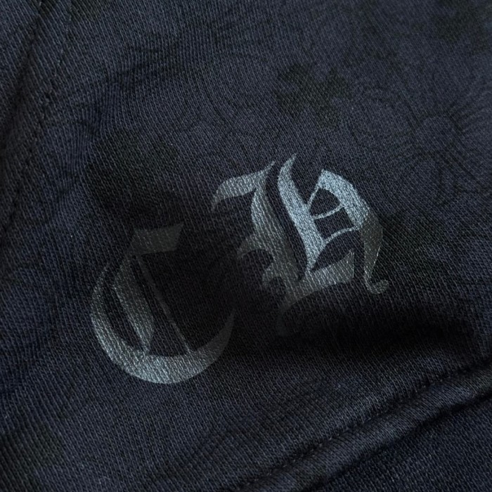 1:1 quality version Full printed dark cross Vertical Lettering Logo and Sanskrit print Zipper Hoodie 2 colors 28782524