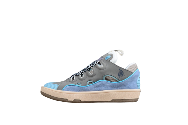 L@nvin Grey and Blue Sneakers