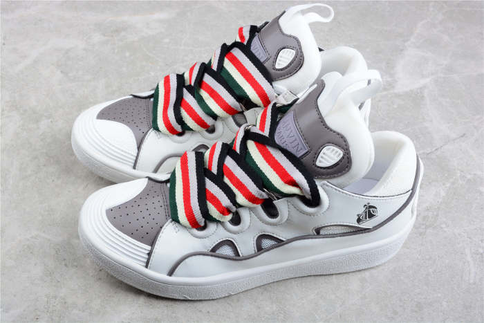 L@nvin White and Grey Sneaker