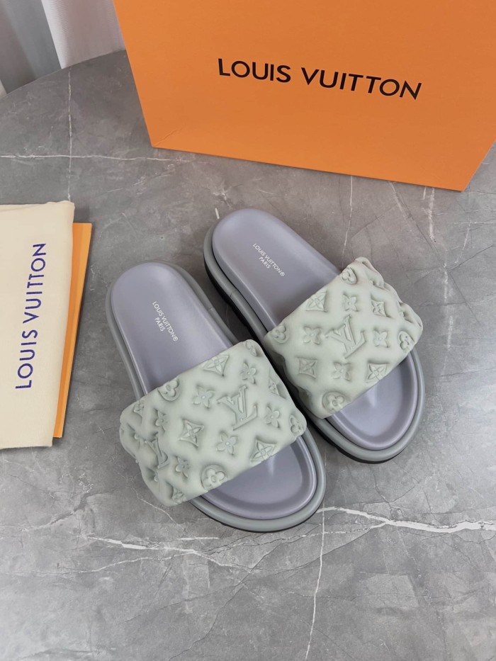 1:1 quality version 3D nylon embossed non-slip slippers 6 colors 22787278