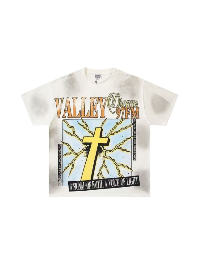 Vintage Cross A Voice of Light Distressed Wash T-Shirt 29027203