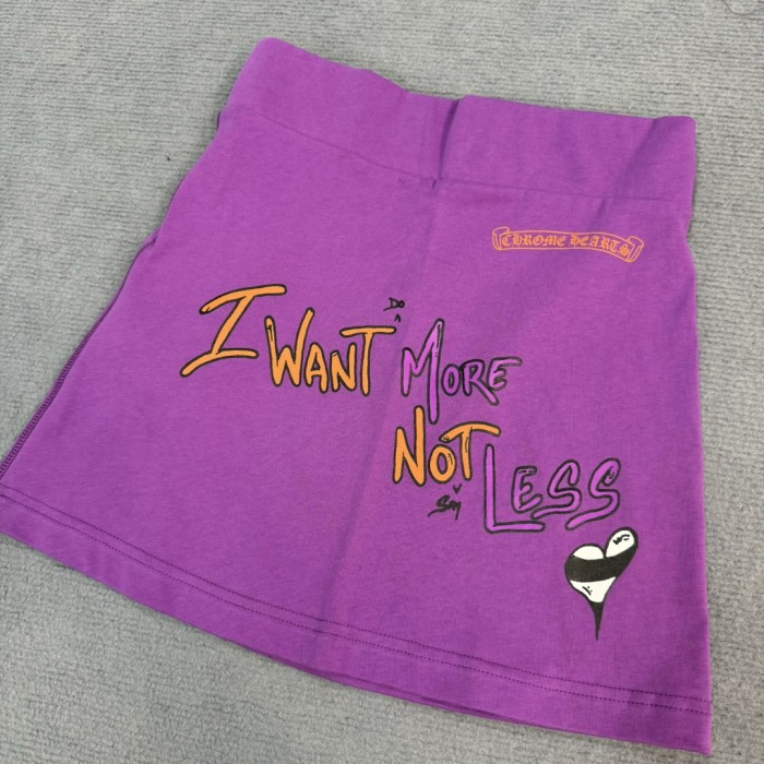 1:1 quality version Graffiti Collection Purple Long Sleeve T-Shirt & skirt set