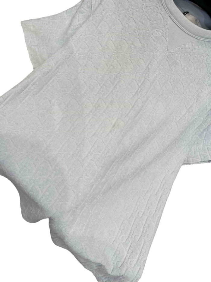 1:1 quality version Embossed Jacquard Cotton T-Shirt 2 colors 28960959