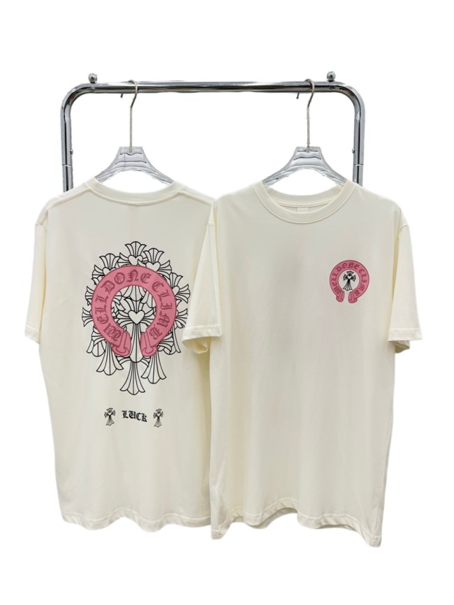 1:1 quality version Cream White Heart Cross Red Horseshoe T-Shirt 29093498