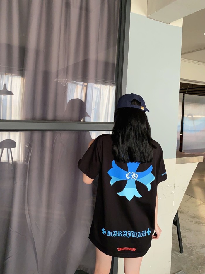 1:1 quality version Gradient Blue Cross Print Tee 2 colors 28969328