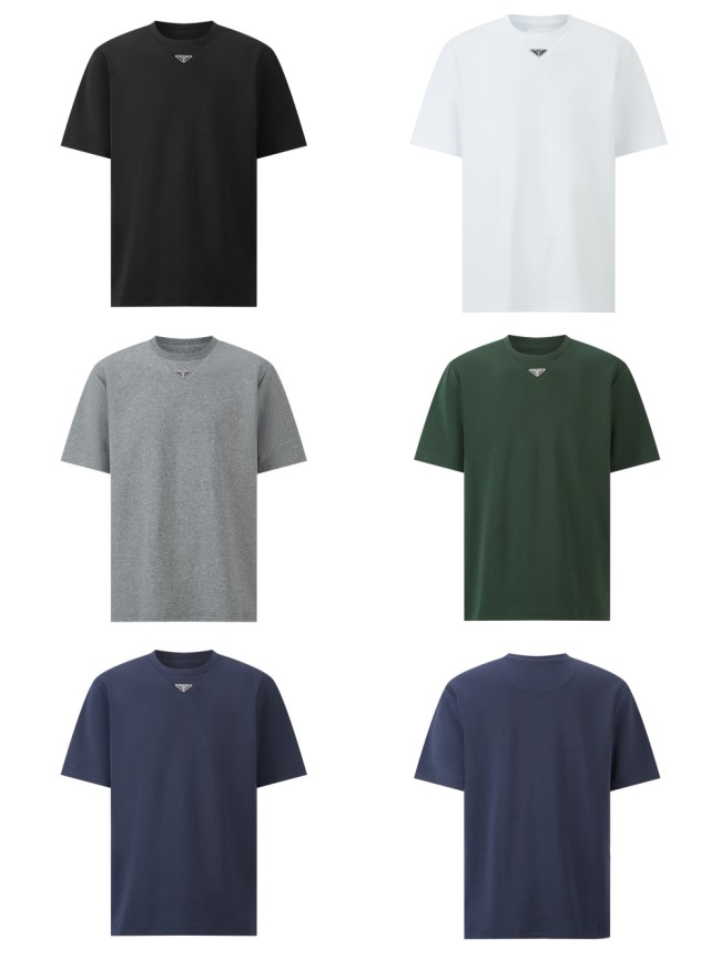 1:1 quality version 28312488 new v-neck steel label tee 5 colors