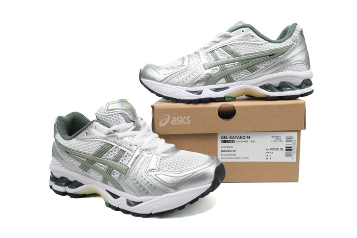 AC Gel-Kayano 14 White Pure Silver Slate Grey Sage 1201A019-107
