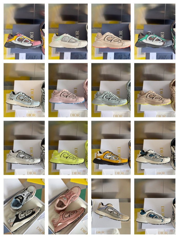 1:1 quality version Leather and mesh fabric patchwork reflective sneakers 35 colors 27736899