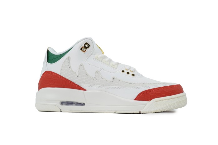 [plus-size shoes]Jordan 3 Mexico Limited Edition Mid-Top Unisex Basketball Shoes 29033486
