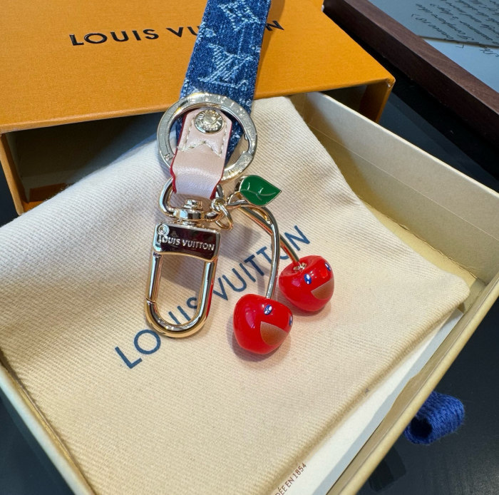 Denim Logo Cherry Keychain 28692172