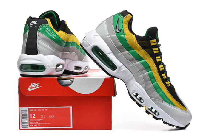 [plus-size shoes]Air Max 95 Green Yellow Retro Sneakers Running Shoes 29038251