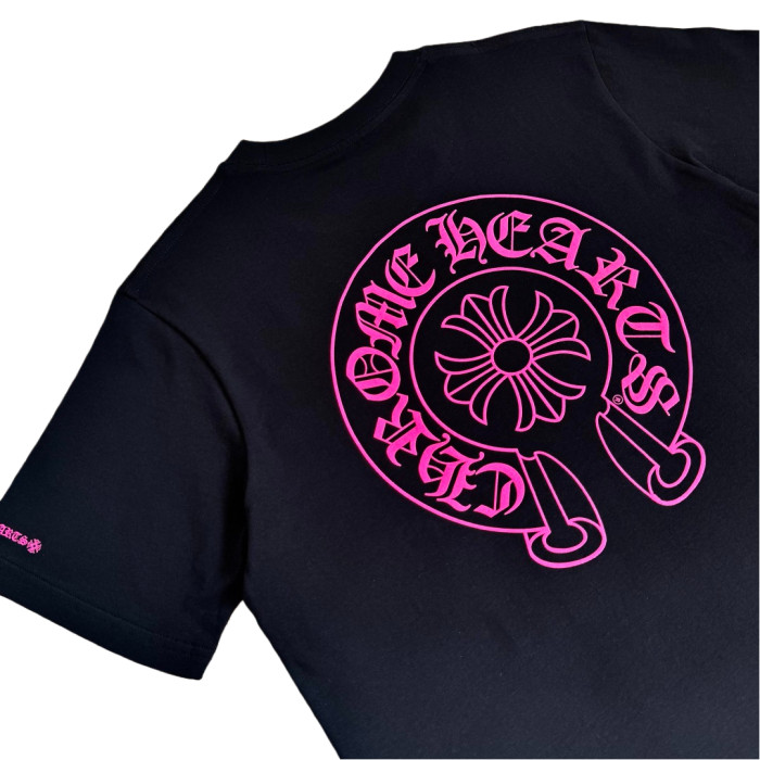 1:1 quality version Neon Pink Horseshoe Print Tee 2 colors 28710867