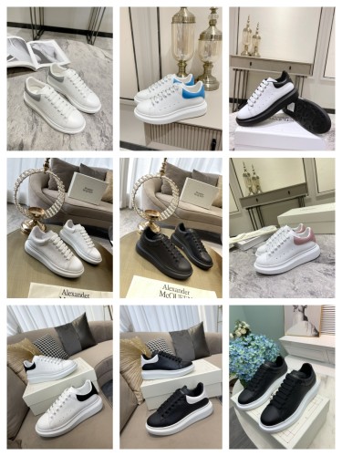 1:1 quality version 28314988 Leather Shoes Tail Logo Printed White Shoes 9 colors