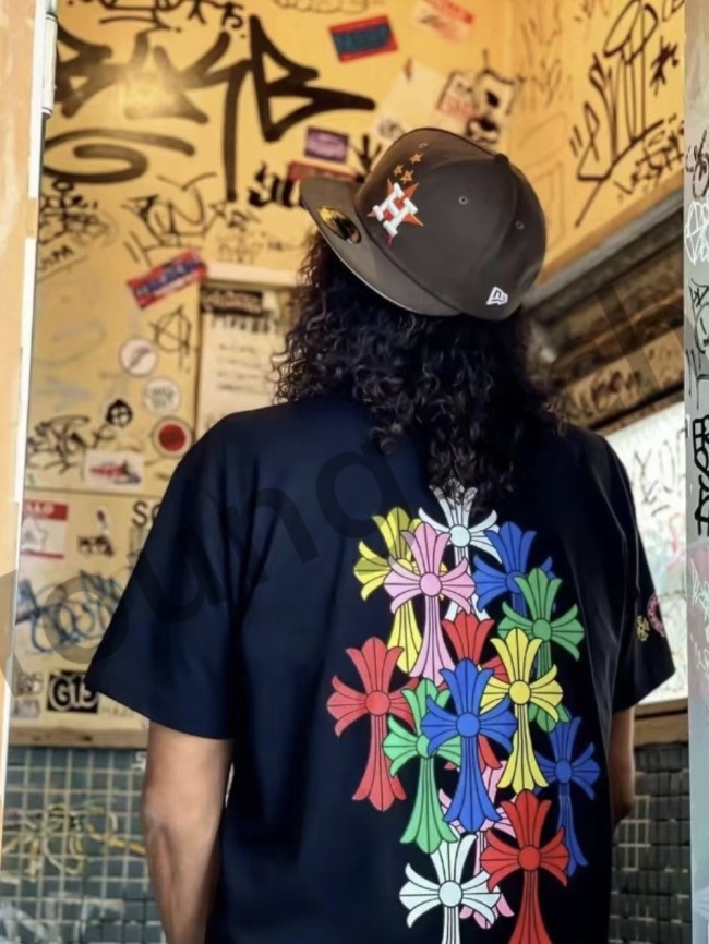 1:1 quality version Colorful Cross tee 2 colors