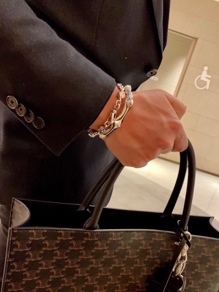 28180803 Dice Cross Flower Patchwork Bracelet