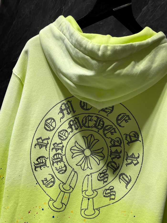 Splash Ink Gradient Rhinestone Horseshoe Hoodie 3 colors