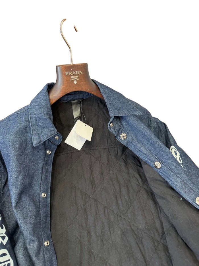 1:1 quality version Sanskrit Print Denim Shirt Jacket 28937971