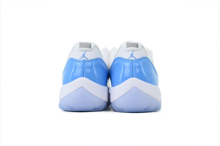 [plus-size shoes]Low-top North Carolina Blue Real Carbon Full-Grain Leather Basketball Sneakers 29030381