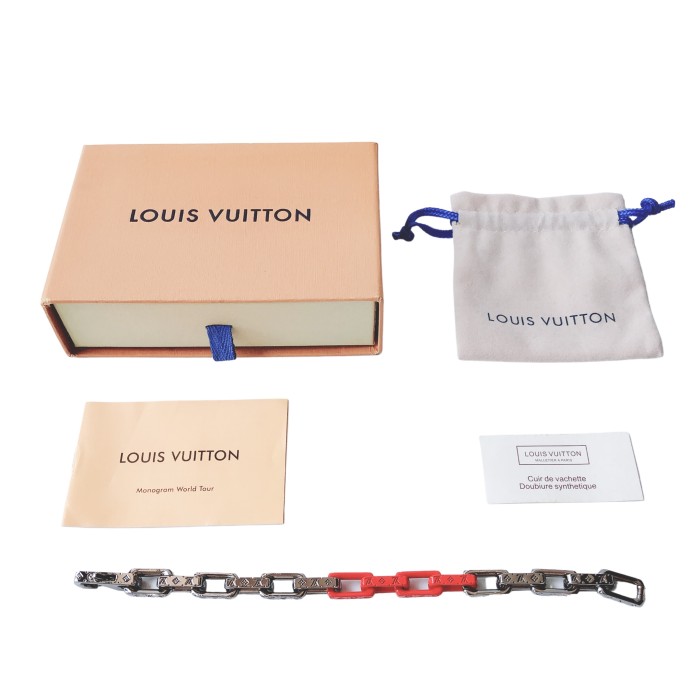 28136572 Red and Silver Colorblock Bracelet