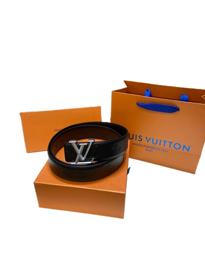 3D Matte Silver Buckle Belt【Width 3.5 cm】28549010