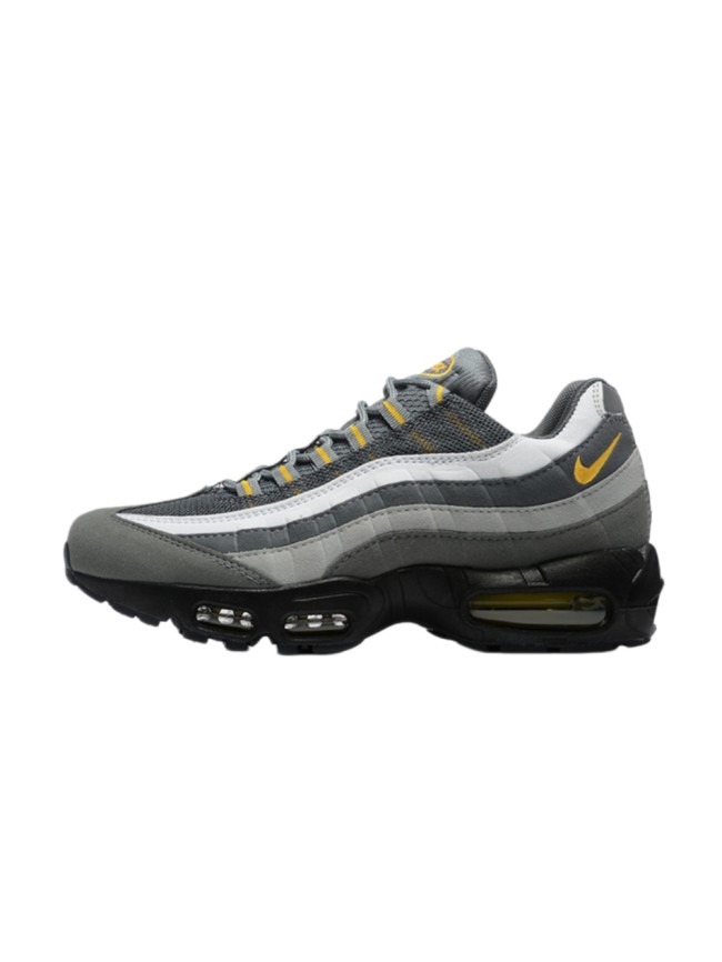 [plus-size shoes]Air Max 95 Grey White Yellow Gradient Mesh  Air Cushion Running Shoes 29044823
