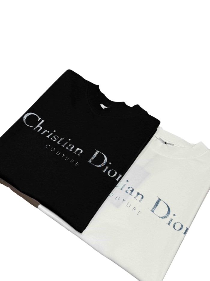1:1 quality version Letter Vintage Cracked Print Washed T-Shirt 2 colors 28961190