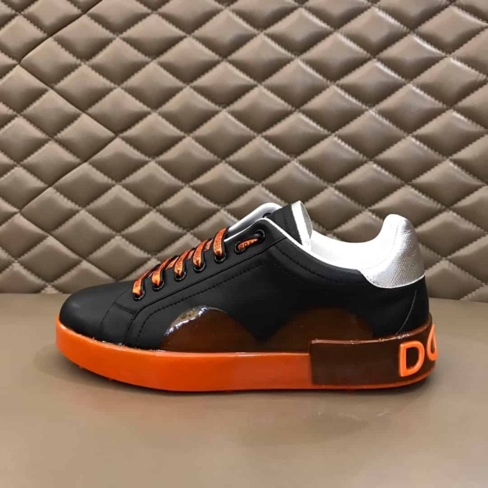 DOLCE    G@BB@N@ PORTOFINO MELT SNEAKERS IN PRINTED NAPPA CALFSKIN   DG18