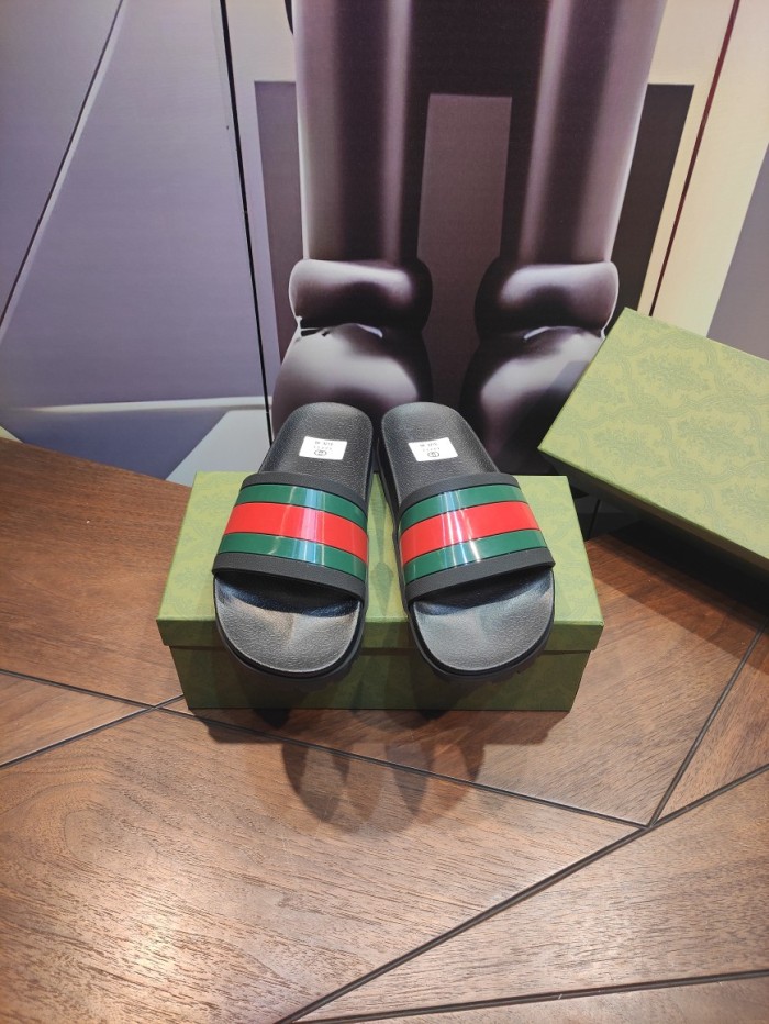 1:1 quality version Rainbow high bottom slippers 2 colors