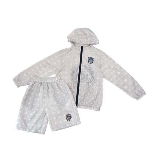 Cross Pattern Lightweight Sun Protection Zip-Up Hooded Jacketfor Kids 29009034